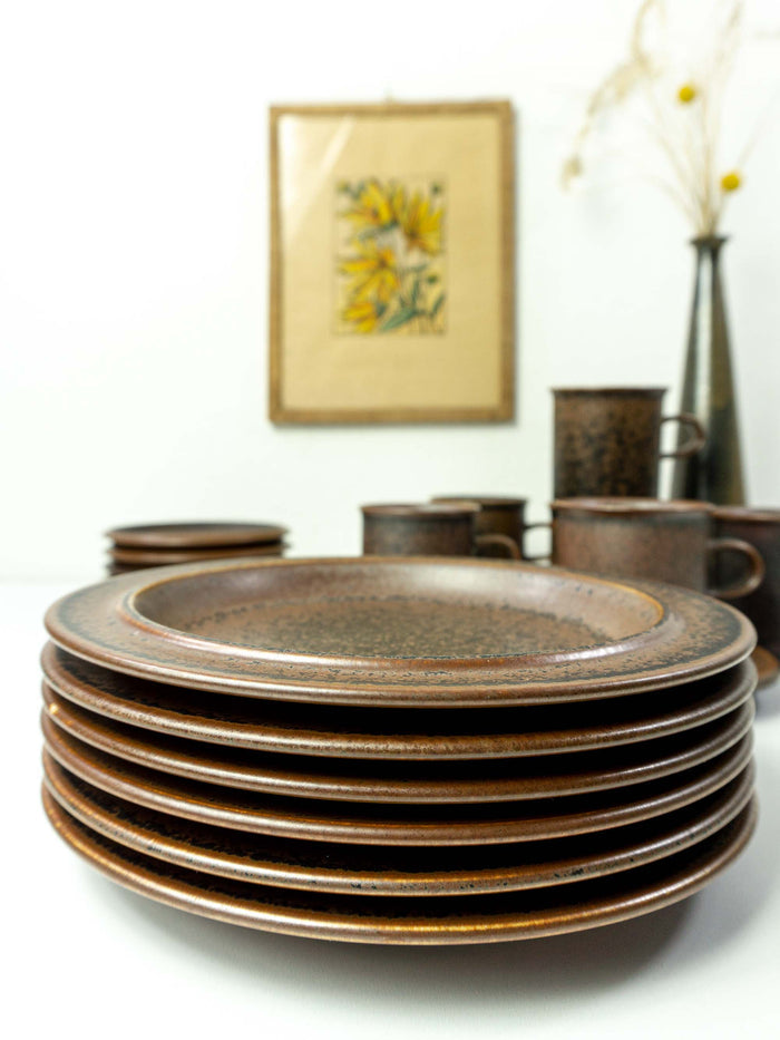 12 x TRIO of 1960s ARABIA RUSKA Finland coffee set cup + saucer + plate, Design Ulla Procope
