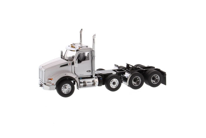 1:50 Kenworth T880S SBFA Day Cab Tandem Tractor with Pusher Axle- Metallic White cab, 71058  *INCOMING JUNE