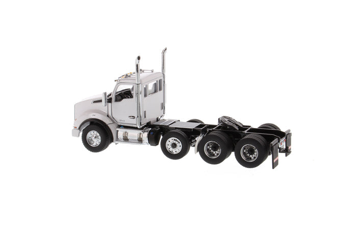 1:50 Kenworth T880S SBFA Day Cab Tandem Tractor with Pusher Axle- Metallic White cab, 71058  *INCOMING JUNE
