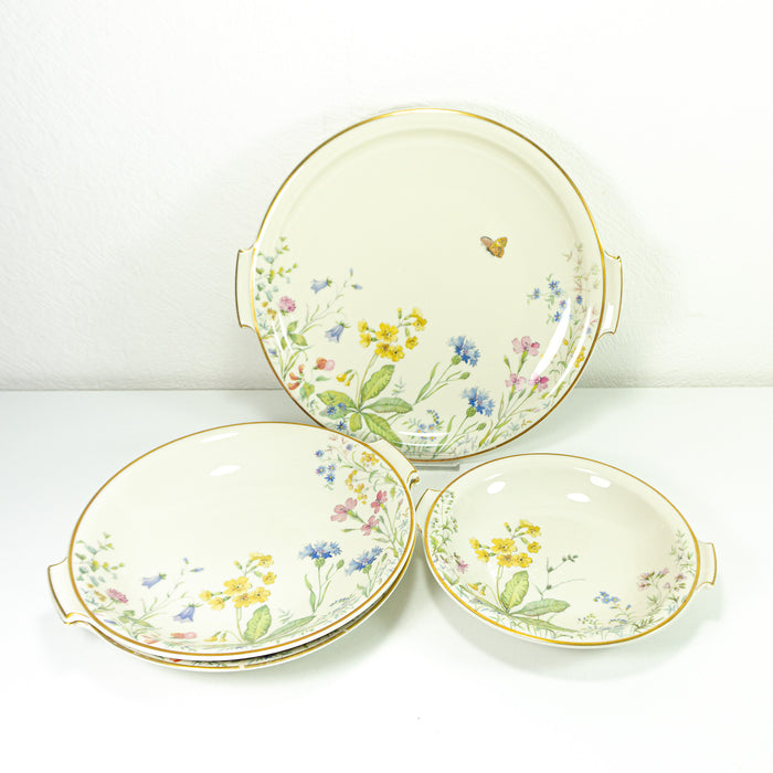 1950s Krautheim "Wiesengrund und Bergeshöh'n" Tableware, round cake plates