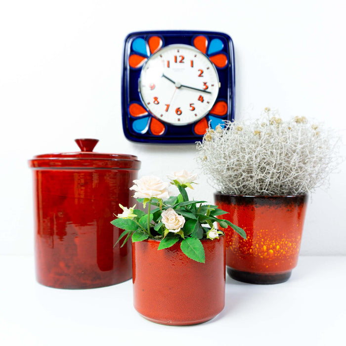 1960s Carstens Tönnishof WGP CERAMIC PLANTER, high glossy fire red
