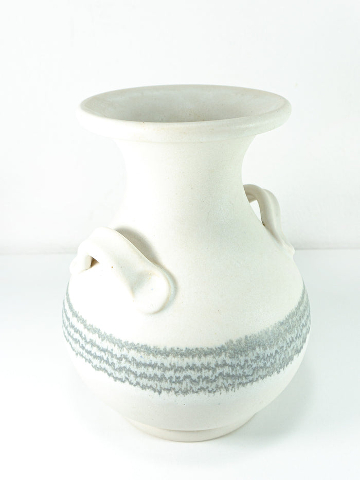 1960s CERAMIC VASE by SILBERDISTEL Westgermany 80/23 beige off-white gray