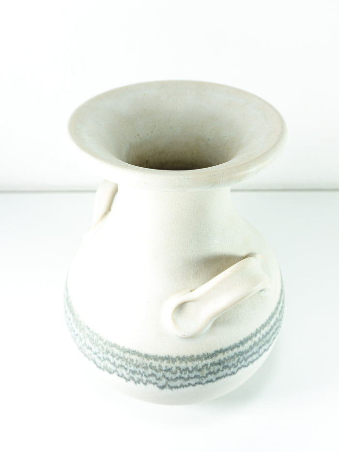 1960s CERAMIC VASE by SILBERDISTEL Westgermany 80/23 beige off-white gray