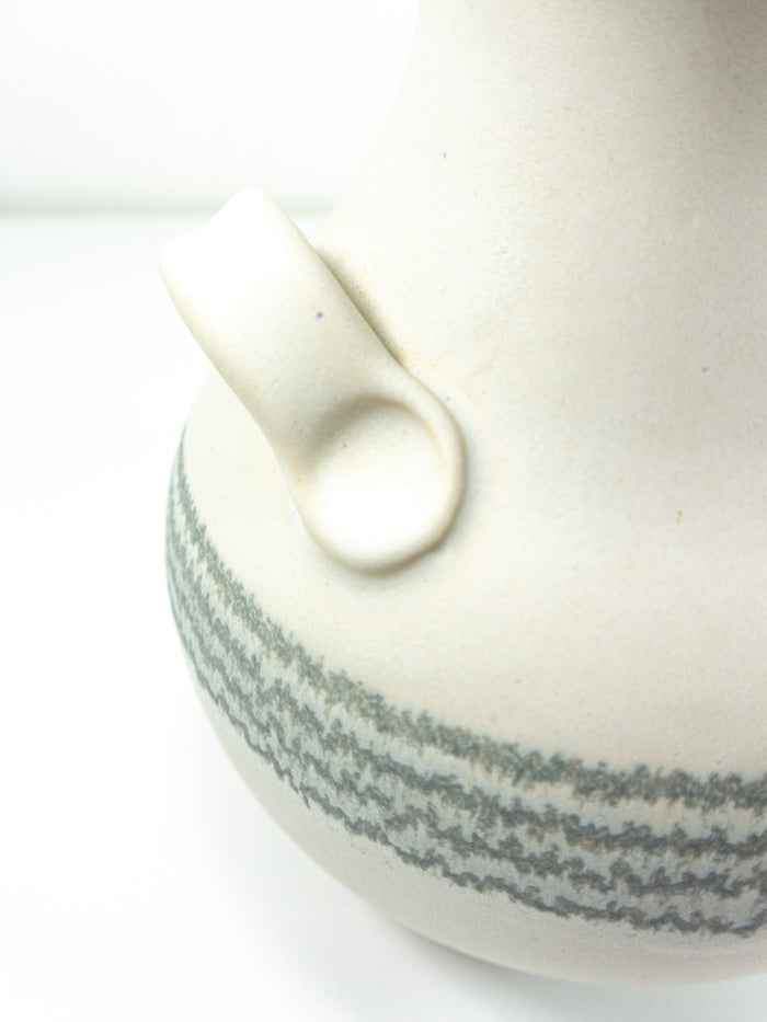 1960s CERAMIC VASE by SILBERDISTEL Westgermany 80/23 beige off-white gray