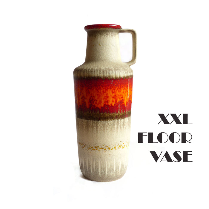 1960s FLOOR VASE 1538/45 by Übelacker Westgerman Pottery