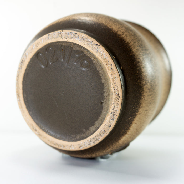 1960s midcentury beige brown CERAMIC PLANTER POT 021/16 Westgerman Pottery