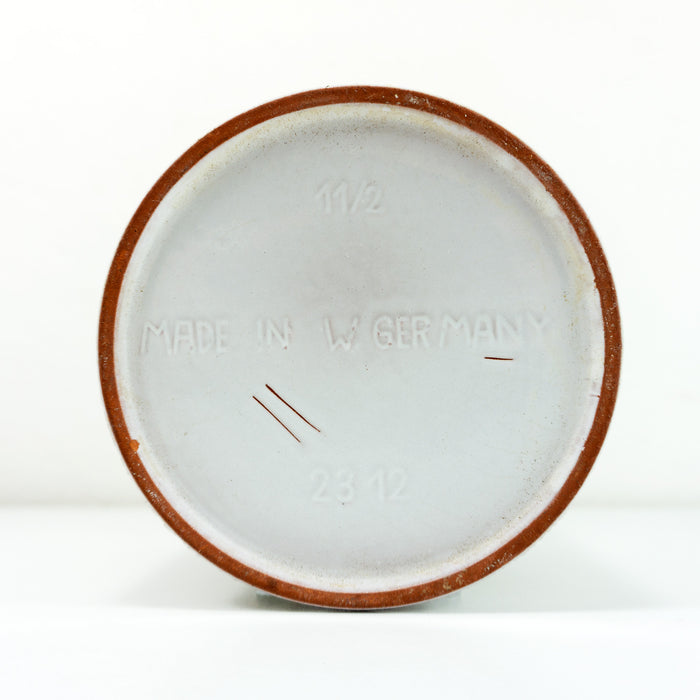 1970s CERAMIC PLANTER by MAREI Westgerman pottery, handpainted brown beige white
