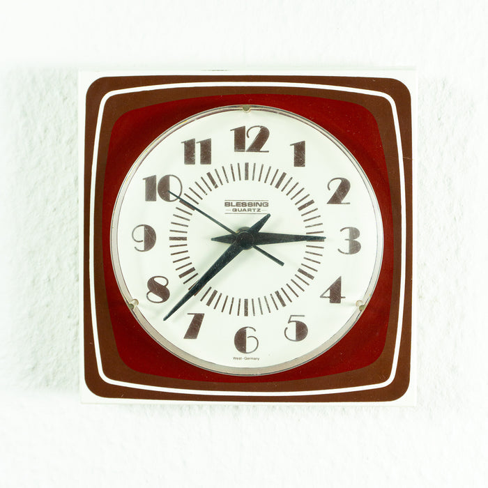 1970s Westgerman Midcentury Plastic Battery Clock By Blessing