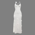 3d Floral Knitted Backless Long fashionnsio