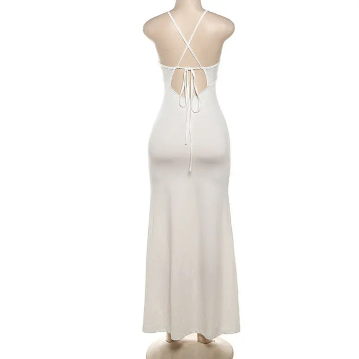 3d Floral Knitted Backless Long fashionnsio