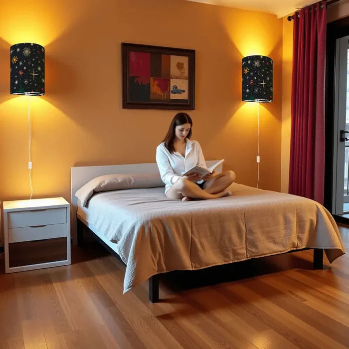 50s Retro Wall Sconces Set – Smart LED Stars Celestial - retro wall sconces