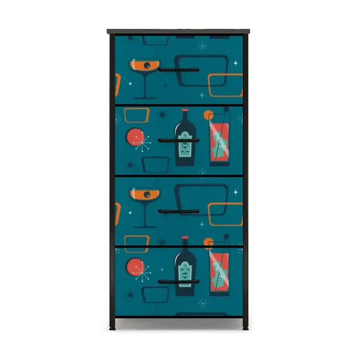 60s Atomic Design Dresser: Retro Midcentury Modern Storage - One Size - retro dresser