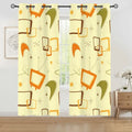 60s Atomic Pattern Grommet Blackout Panels: Midcentury Modern Curtains - 50’’x84’’x2pcs - retro ads