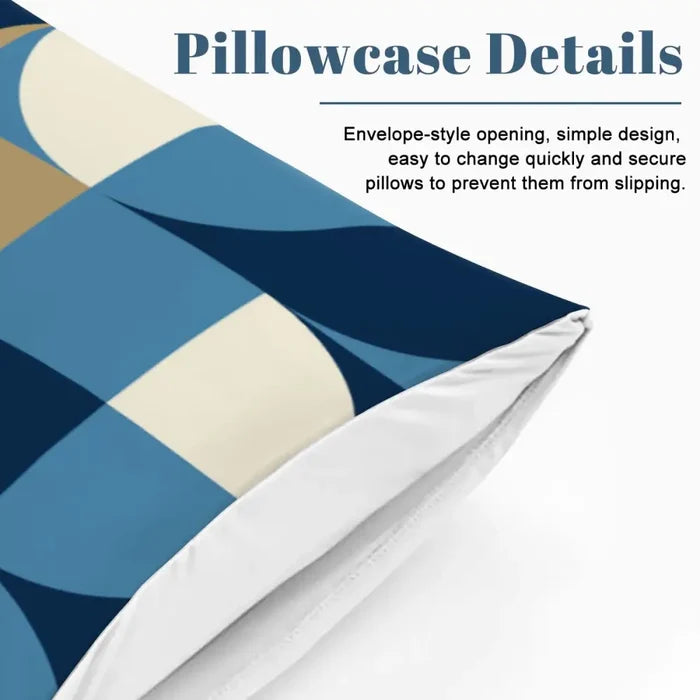 60s Geometric Retro Pattern Duvet Cover Set: Midcentury Modern Bedding - Bedding - retro