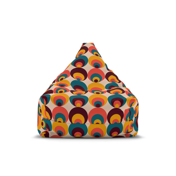 60s Retro Bean Bag Chair Cover - Lemon Decor for Lounge, Living Room, Game Rooms, White Yellow Black 2 sizes