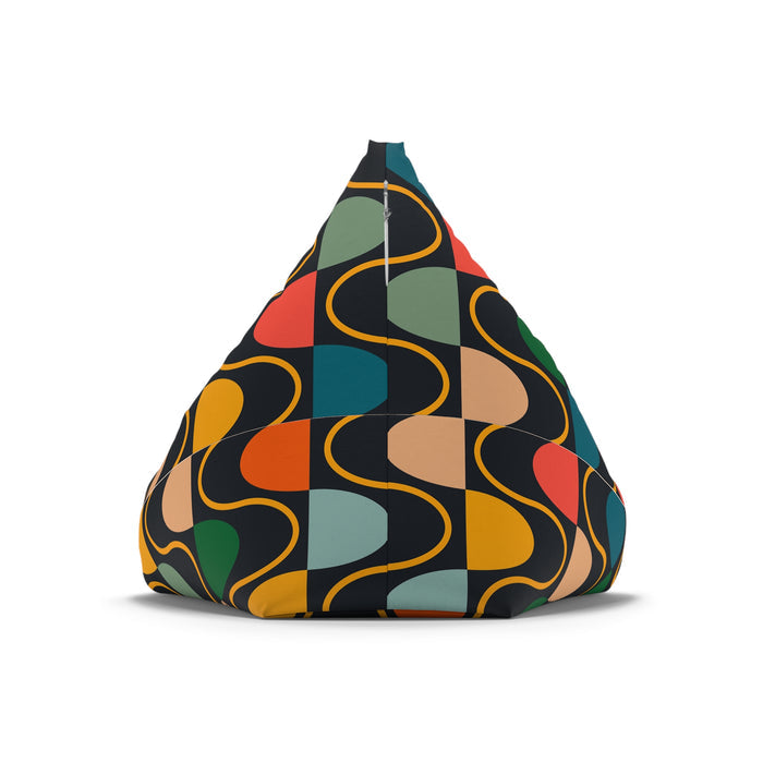 60s Retro Bean Bag Chair Cover -Midcentury Modern Home Decor