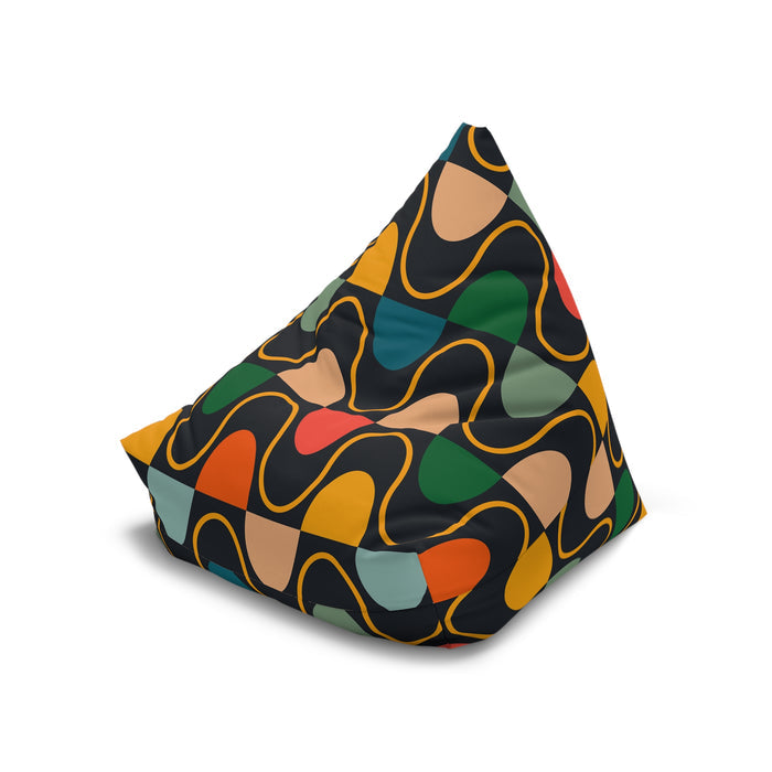 60s Retro Bean Bag Chair Cover -Midcentury Modern Home Decor