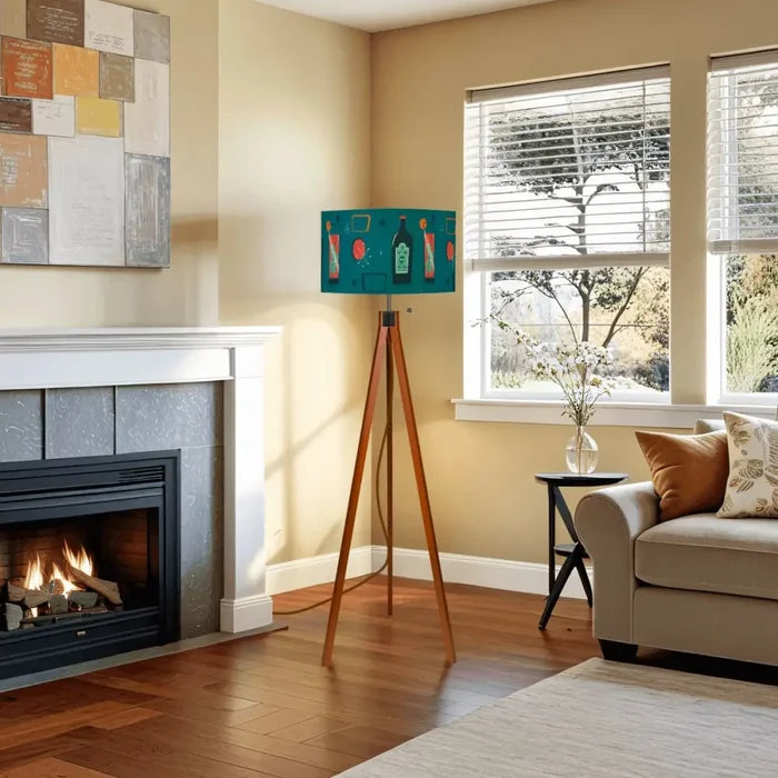 60s Retro Tripod Floor Lamp: Mid-Century Modern Light Smart LED Remote - retro floor lamps