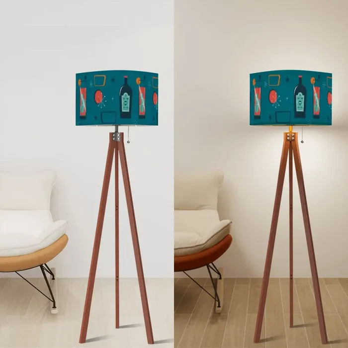 60s Retro Tripod Floor Lamp: Mid-Century Modern Light Smart LED Remote - retro floor lamps