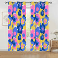 70s Retro Blackout Curtains: Mid-Century Boho Floral Pattern Custom Size - 50’’x84’’x2pcs - retro curtains