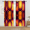 70s Retro Blackout Curtains: Midcentury Modern Thermal Panels - 50’’x84’’x2pcs - retro ads