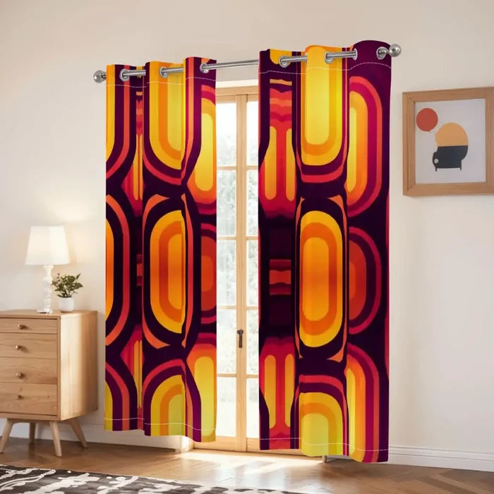 70s Retro Blackout Curtains: Midcentury Modern Thermal Panels - retro ads
