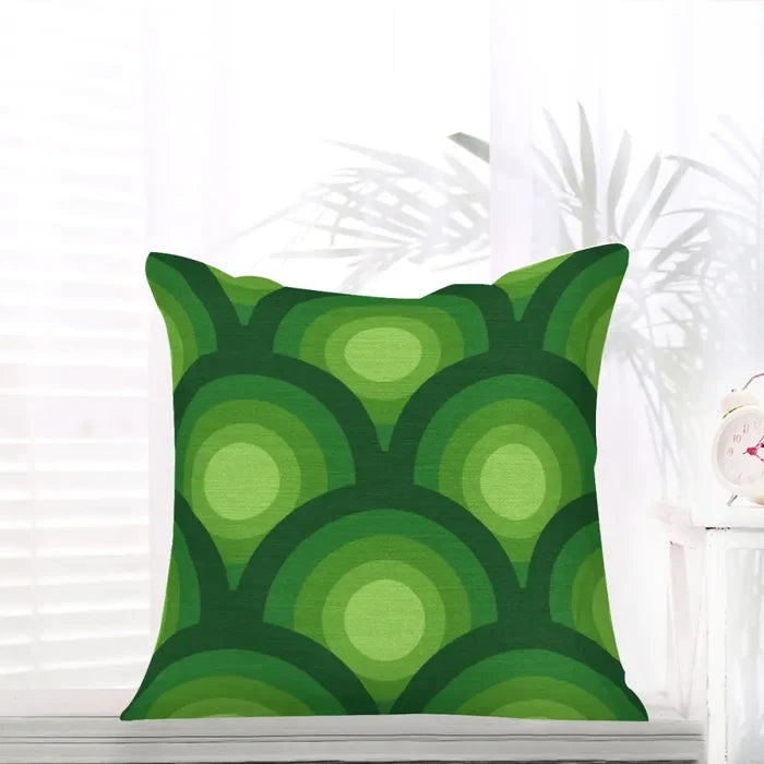 70s Retro Peacock Pillow Cover – Soft Cotton Blend Cushion Case - retro pillow