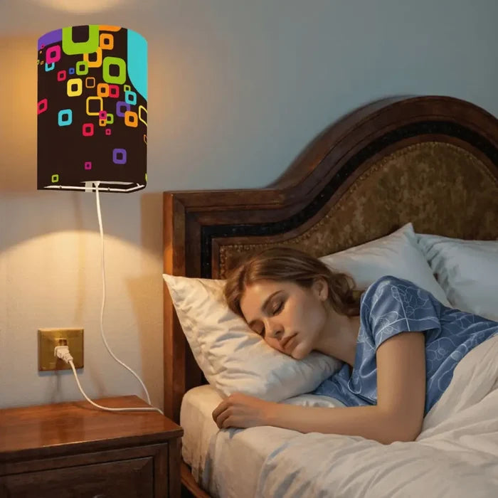 70s Retro Wall Sconces Set – Smart LED Geometric Rainbow - retro wall sconces