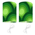 70s Retro Wall Sconces Set – Smart LED Green Concentric Circles - US Plug - retro wall sconces