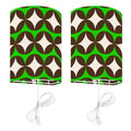 70s Retro Wall Sconces Set – Smart LED Green Geometric - US Plug - retro wall sconces