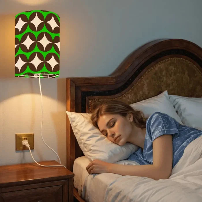 70s Retro Wall Sconces Set – Smart LED Green Geometric - retro wall sconces