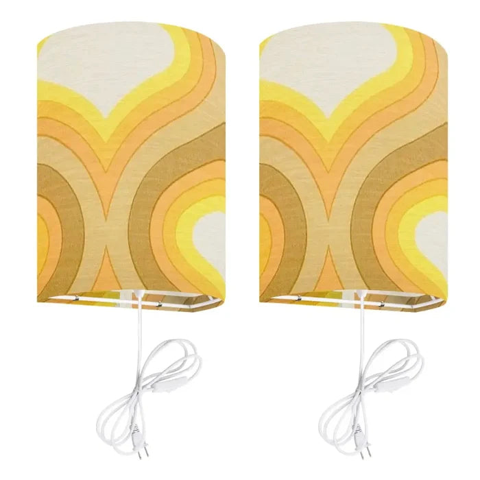 70s Retro Wall Sconces Set – Smart LED Yellow White - US Plug - retro wall sconces