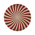 70s Sunburst Style Round Area Rug Retro Boho Midcentury Floor Carpet - 60’’ × 60’’ - retro ads