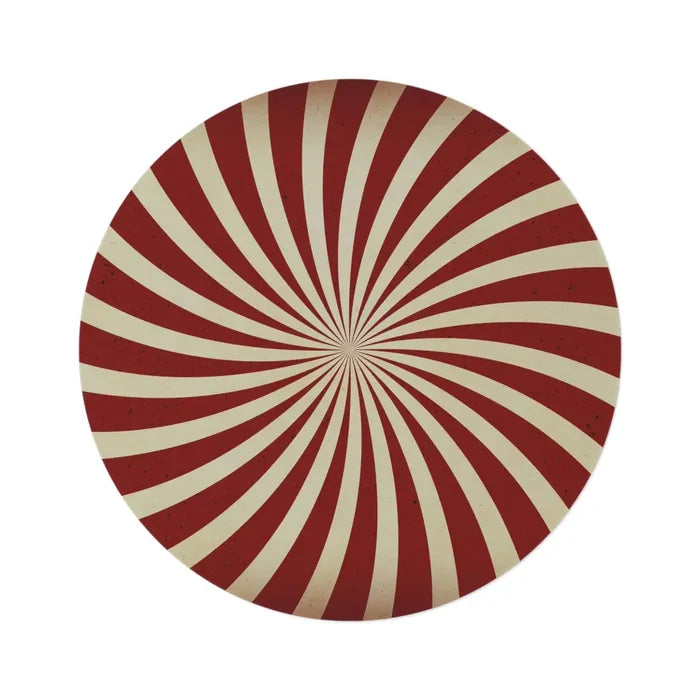 70s Sunburst Style Round Area Rug Retro Boho Midcentury Floor Carpet - 60’’ × 60’’ - retro ads