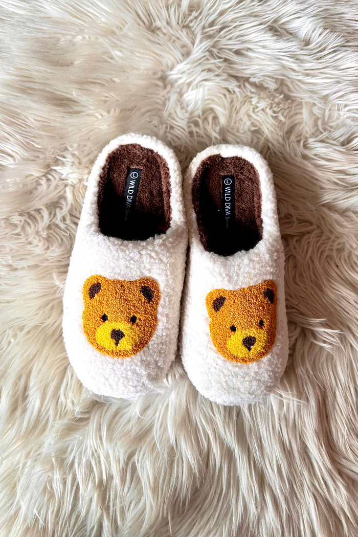 Teddy Bear Slippers, Slippers, Gift Ideas, Adeline Boutique, Shoes