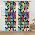 Abstract 60s Blackout Curtains: Vibrant Retro Midcentury Drapes - 50’’x84’’x2pcs - retro curtains