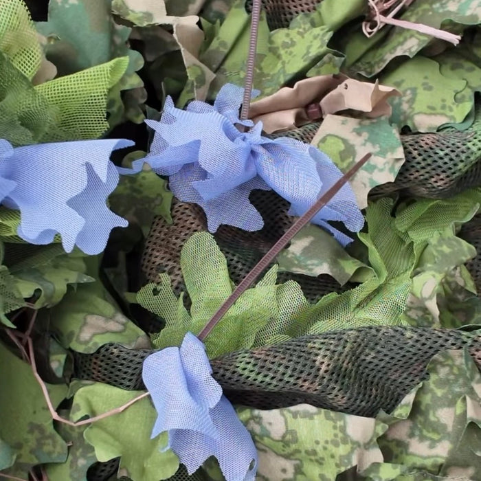 Adaptive Ghillie Mesh (AGM) Spring Bloom Leafs - 50g Pack - Kicking Mustang Concealment System (KMCS)