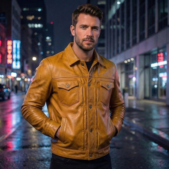 XS / Yellow / Leather