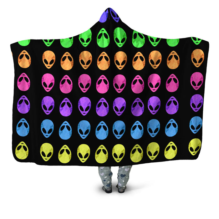 Alien Pattern Hooded Blanket Sartoris Art Epic Hoodie