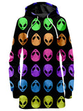 Alien Pattern Hoodie Dress Sartoris Art Epic Hoodie