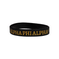Alpha Solid Black Silicone Wristband