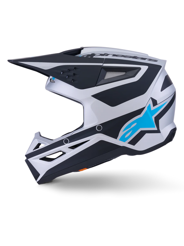 Alpinestars SM3 Heat Helmet -  Silver/Blue/Matte Black