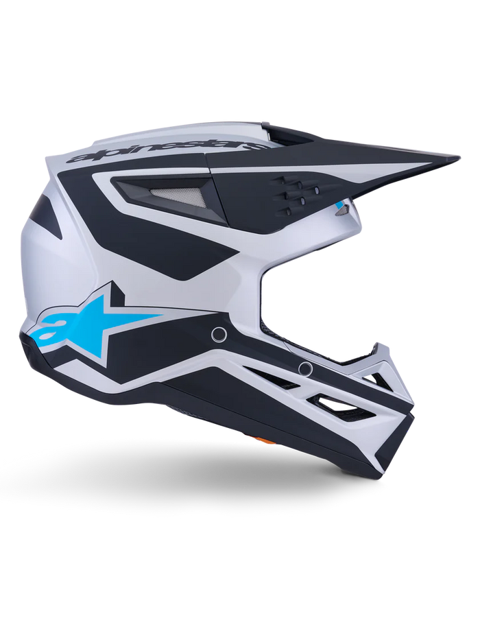 Alpinestars SM3 Heat Helmet -  Silver/Blue/Matte Black