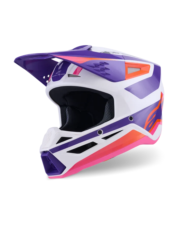 Alpinestars SM3 Heat Helmet - White/Purple/Pink Glossy