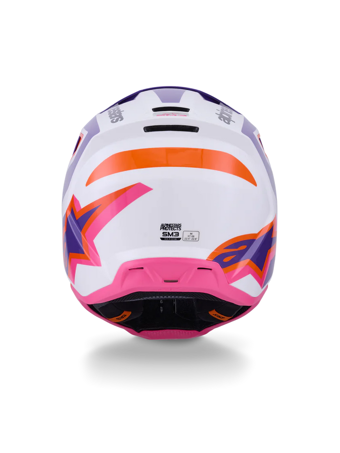 Alpinestars SM3 Heat Helmet - White/Purple/Pink Glossy