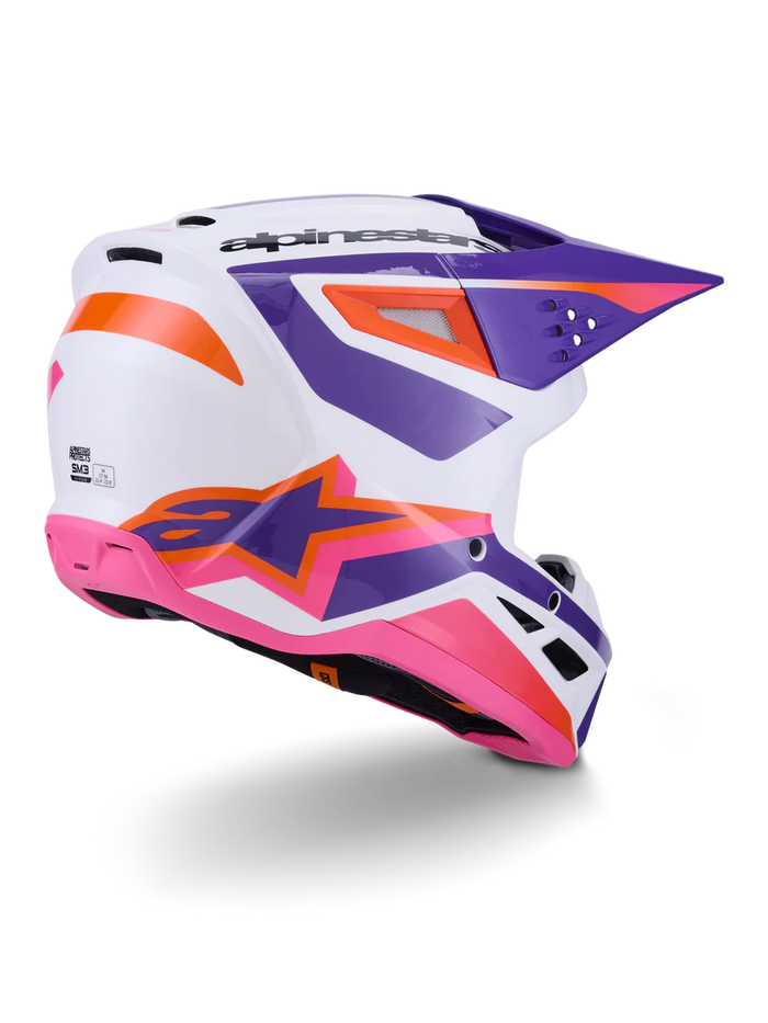 Alpinestars SM3 Heat Helmet - White/Purple/Pink Glossy