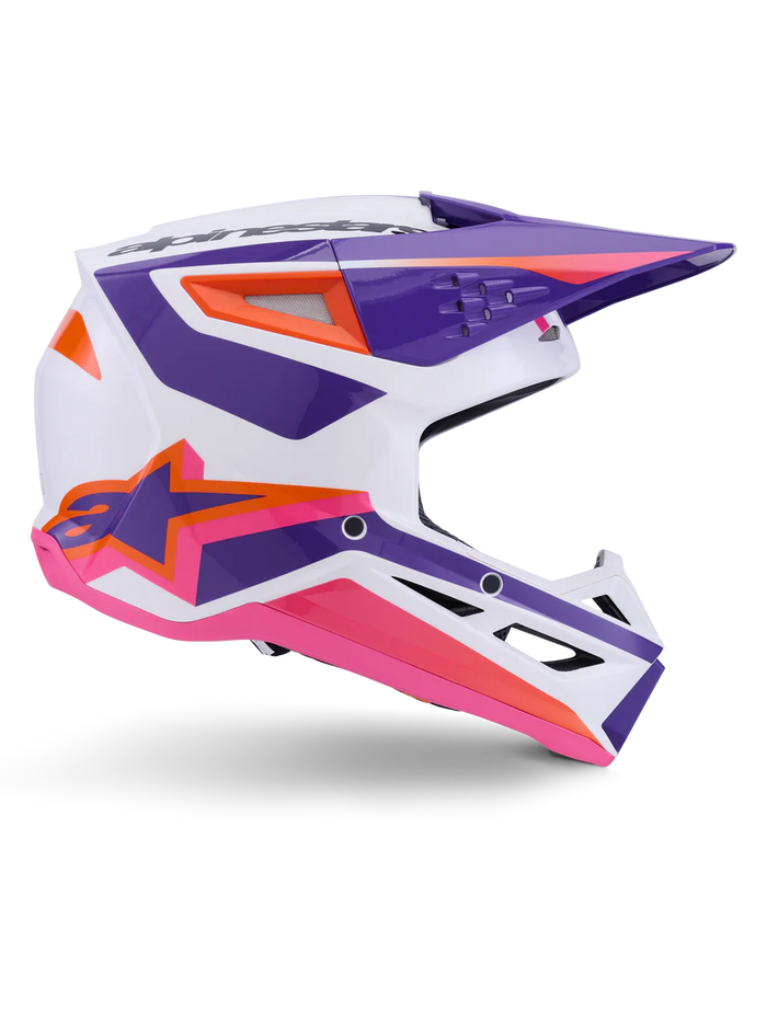 Alpinestars SM3 Heat Helmet - White/Purple/Pink Glossy