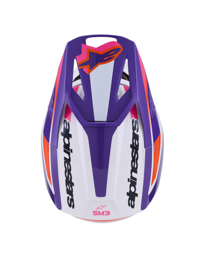 Alpinestars SM3 Heat Helmet - White/Purple/Pink Glossy