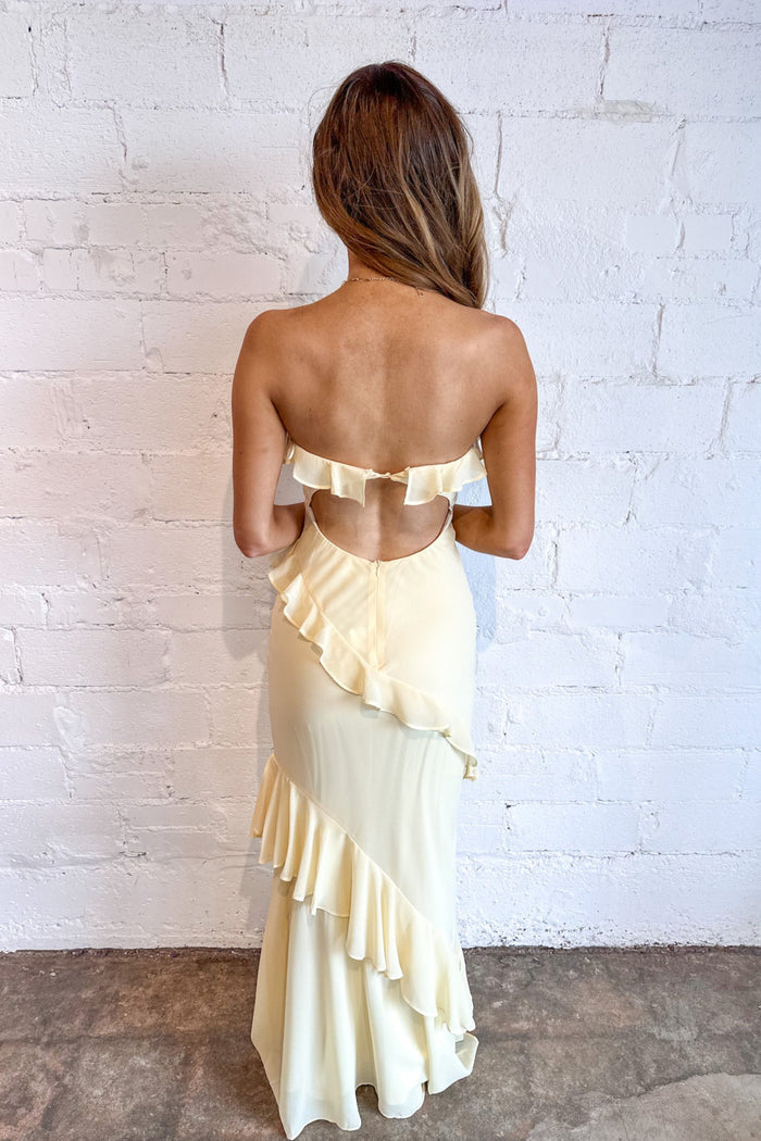 Andi Strapless Dress, Strapless Dress, Maxi Dress, Wedding Guest Dress, Adeline Boutique, Dallas Boutique, Boutique Dresses