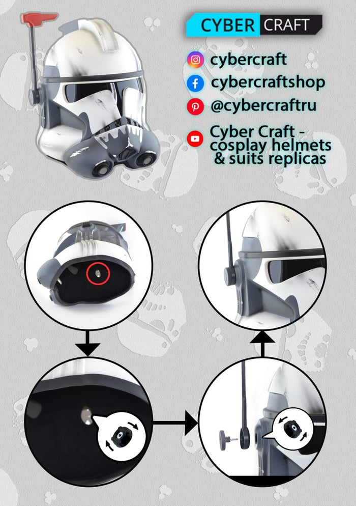 Arc Trooper Commander Colt Helmet from Star Wars / Cosplay Helmet / Arc Trooper Helmet / Rancor Battalion / Star Wars Helmet Cyber Craft